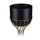 Metalna saksija za cveće LOFT 56x20 cm zlatna/crna | Eponuda.com