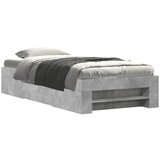 Maison Chic Posteljni okvir - Enojna postelja - Postelja za odrasle betonsko siv 100x200 cm inženirski les-J6420, (21775774) | Shoptok.si