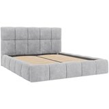 MID.YOU OBLAZINJENA POSTELJA 180 cm x 200 cm , les, tekstil, leseni material svetlo siva | Shoptok.si