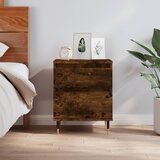 vidaXL Nočna omarica dimljen hrast 40x35x50 cm inženirski les | Shoptok.si