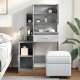  Toaletni stolić s ormarićem siva boja betona 80x35x132 cm | shoptok.hr