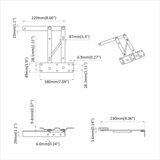 Mehanizam za podizanje kreveta 12 pcs Crna 340 x 95 x 40 mm | shoptok.hr