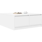  Stol za kavu s ladicama bijeli 100x100x40 cm | shoptok.hr