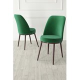Hanah home set trpezarijskih stolica Jaxe 6 kom, smaragdno zelena tkanina Babyface, braon metalne noge | Eponuda.com