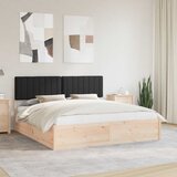  Krevetni okvir s tapiciranim uzglavljem Crna 180 x 200 cm | shoptok.hr
