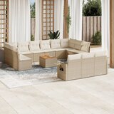 vidaXL 14-dijelni set vrtnih sofa s jastucima poliratan Bež | shoptok.hr
