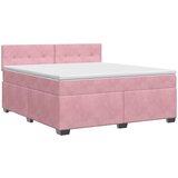  Boxspring krevet s madracem Ružičasta 140 x 200 cm Baršun | shoptok.hr