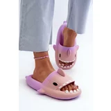 Kesi Women's lightweight foam slippers with a shark motif, purple and pink, Kasila