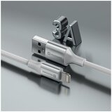 Swissten kabel USB/Lightning TEXTILE II, 3A, 480 Mb/s, 1,5m bijelo-srebrni | shoptok.hr