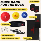 BOXERPOINT 3-pack refleksne boksarske žoge za otroke s trakom | Shoptok.si
