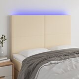 vidaXL LED uzglavlje krem 144x5x118/128 cm od tkanine Cijene
