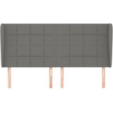  Uzglavlje s ušima tamnosivo 203x23x118/128 cm od tkanine | shoptok.hr
