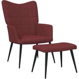  Stol za sproščanje s stolčkom vinsko rdeče blago, (20957638) | Shoptok.si