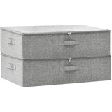 Furnova Škatla za shranjevanje 2 kosa blago 70x40x18 cm siva, (21956099) | Shoptok.si