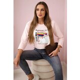 Kesi Blouse with Summer Girl print in powder pink | shoptok.hr