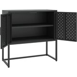  Komoda crna 75 x 35 x 75 cm čelična | shoptok.hr