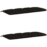  Jastučići za klupe VIANEN 2 kom. 100% poliester Crna - Crna 150 x 60 x 12 cm | shoptok.hr