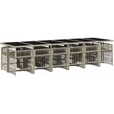  13-dijelni vrtni blagovaonski set s jastucima svijetlosivi | shoptok.hr