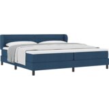  Postelja s vzmetnico Modra 200x200 cm Tkanina, (22051537) | Shoptok.si