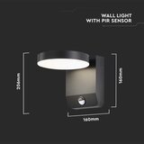  LED spoljašnja zidna svetiljka sa senzorom LED/17W/230V 3000K crna | Eponuda.com