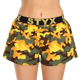 STYX Women's boxer shorts art sports rubber camouflage yellow Cene