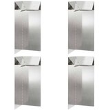 vidaXL Ograda protiv puževa 4 pcs Srebrno 10 x 10 x 25 cm | shoptok.hr