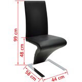  Blagovaonske stolice od umjetne kože 6 kom crne | shoptok.hr