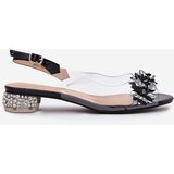 S. BARSKI Transparent Low Heel Sandals With Decoration D&A | Shoptok.si