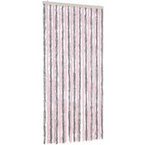 vidaXL Zavesa proti mrčesu srebrno siva in roza 90x220 cm šenilja, (21086232) Cene