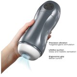 Dorcel Blowjoy Vibe - masturbator na baterije sa funkcijom sisanja i vibracija (sivi) | shoptok.hr