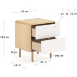 Kave Home Sivi/u prirodnoj boji noćni ormarić Anielle – | shoptok.hr