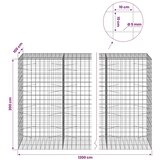  Gabion s žicom debljine 5 mm i mrežom 10x10 cm 1200x100x200 cm - 100 cm 200 cm 1200 cm | shoptok.hr