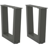 vidaXL Noge jedilne mize V-oblika 2 kosa Antracit 40x(30-31,3)cm Jeklo | Shoptok.si