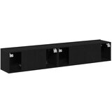  Set TV komoda Zidne 2 pcs Crni hrast Konstruirano drvo | Eponuda.com