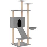  Penjalica za mačke sa stupovima za grebanje svjetlosiva 153 cm | shoptok.hr