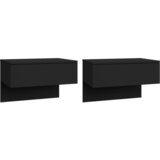 The Living Store Stenske nočne omarice 2 kosa črne - Stenska Nočna Omarica, (21420977) | Shoptok.si