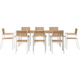 Vanjski set za objedovanje 9 pcs Smeđa Čvrsto teak drvo | shoptok.hr