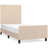  Okvir za krevet boja cappuccina 100x200 cm umjetna koža | shoptok.hr