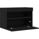 TV zidni ormar s LED svjetlima 2 pcs Crni hrast 60 x 30 x 40 cm | Eponuda.com