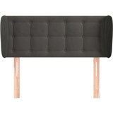  Vzglavje z ušesi temno siv 93x23x78/88 cm žamet, (20953360) | Shoptok.si