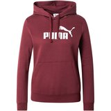 Puma Športna majica 'Ess No. 1' merlot / bela Cene