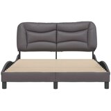 vidaXL Posteljni okvir z vzglavjem siva 120x200 cm umetno usnje | Shoptok.si