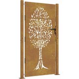  Vrtna vrata 100x175 cm Corten čelik Dizajn stabla | shoptok.hr