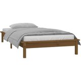  Posteljni okvir medeno rjav 75x190 cm trden les, (21073558) | Shoptok.si