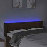  LED uzglavlje tamnosmeđe 147x16x78/88 cm od tkanine | shoptok.hr