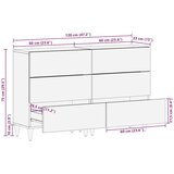 vidaXL Komoda 2 kom svijetlosiva 60x33,5x75 cm Puno drvo Mango | shoptok.hr