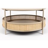 White Label Bež/v naravni barvi okrogla mizica ø 80 cm Makoto – | Shoptok.si