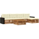  Set vanjskih sofa 6 pcs Prirodna i krem 79 x 79 x 37 cm | Eponuda.com