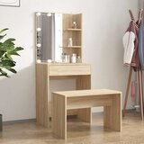  Set toaletnog stolića boja hrasta sonome LED konstruirano drvo Smeđa 60 x 40 x 140 cm Cijene