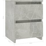  Noćni ormarići 2 kom boja betona 30x30x40 cm konstruirano drvo | shoptok.hr